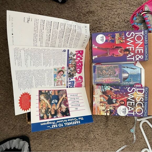 vintage NOS Richard Simmons VHS & cassette exercise workout weight loss set - Picture 4 of 9